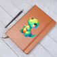 Colorful Baby Dinosaur 073 - Vegan Leather Journal