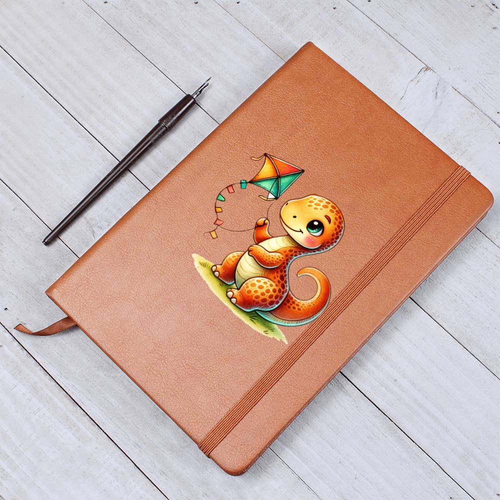 Colorful Baby Dinosaur 096 - Vegan Leather Journal