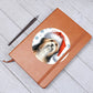 Christmas Dog - Tibetan Terrier - Vegan Leather Journal