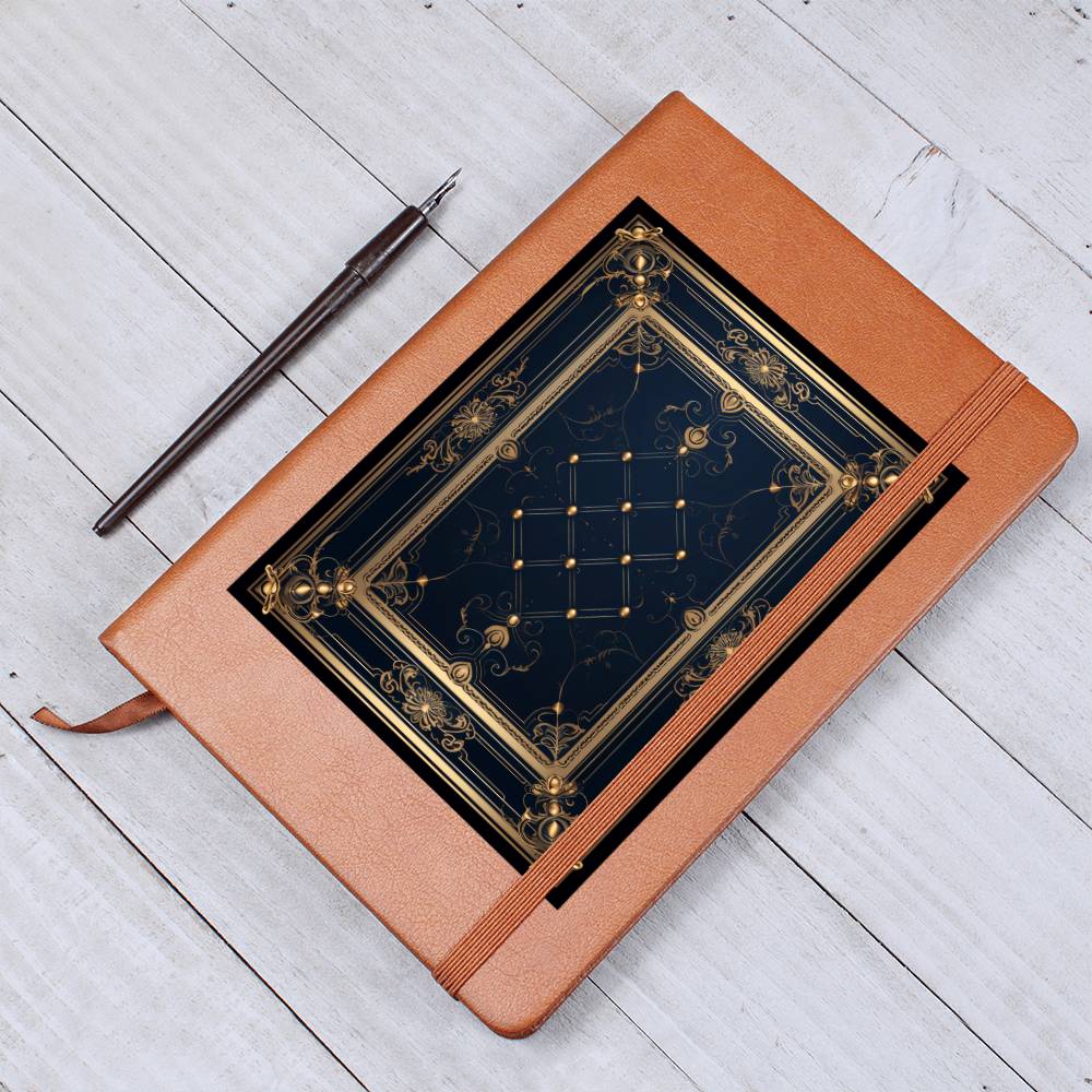 Ornate Gold Cover 100 - Vegan Leather Journal
