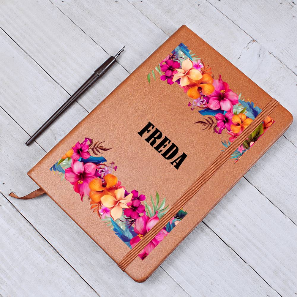 Freda (Tropical Flowers) - Vegan Leather Journal