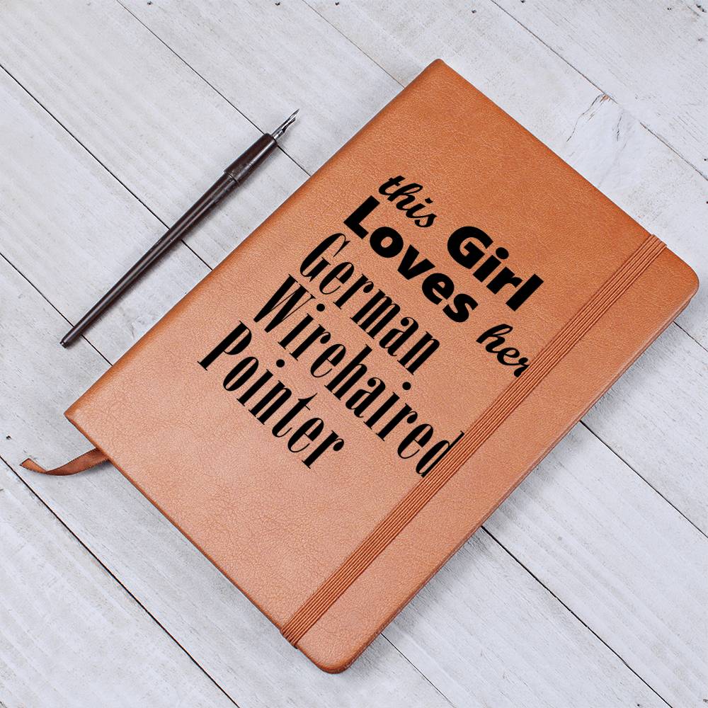 German Wirehaired Pointer - Vegan Leather Journal