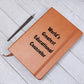 World's Greatest Educational Counselor v1 - Vegan Leather Journal