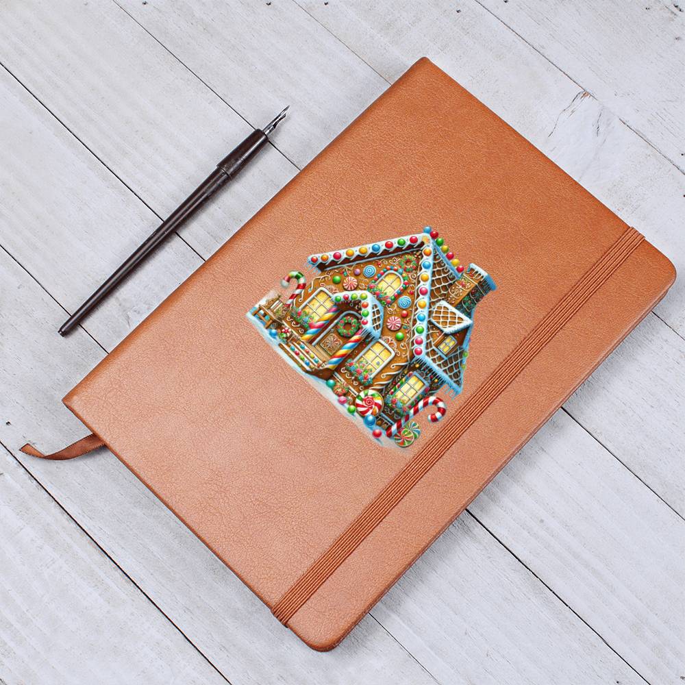 Christmas Gingerbread House 014 - Vegan Leather Journal