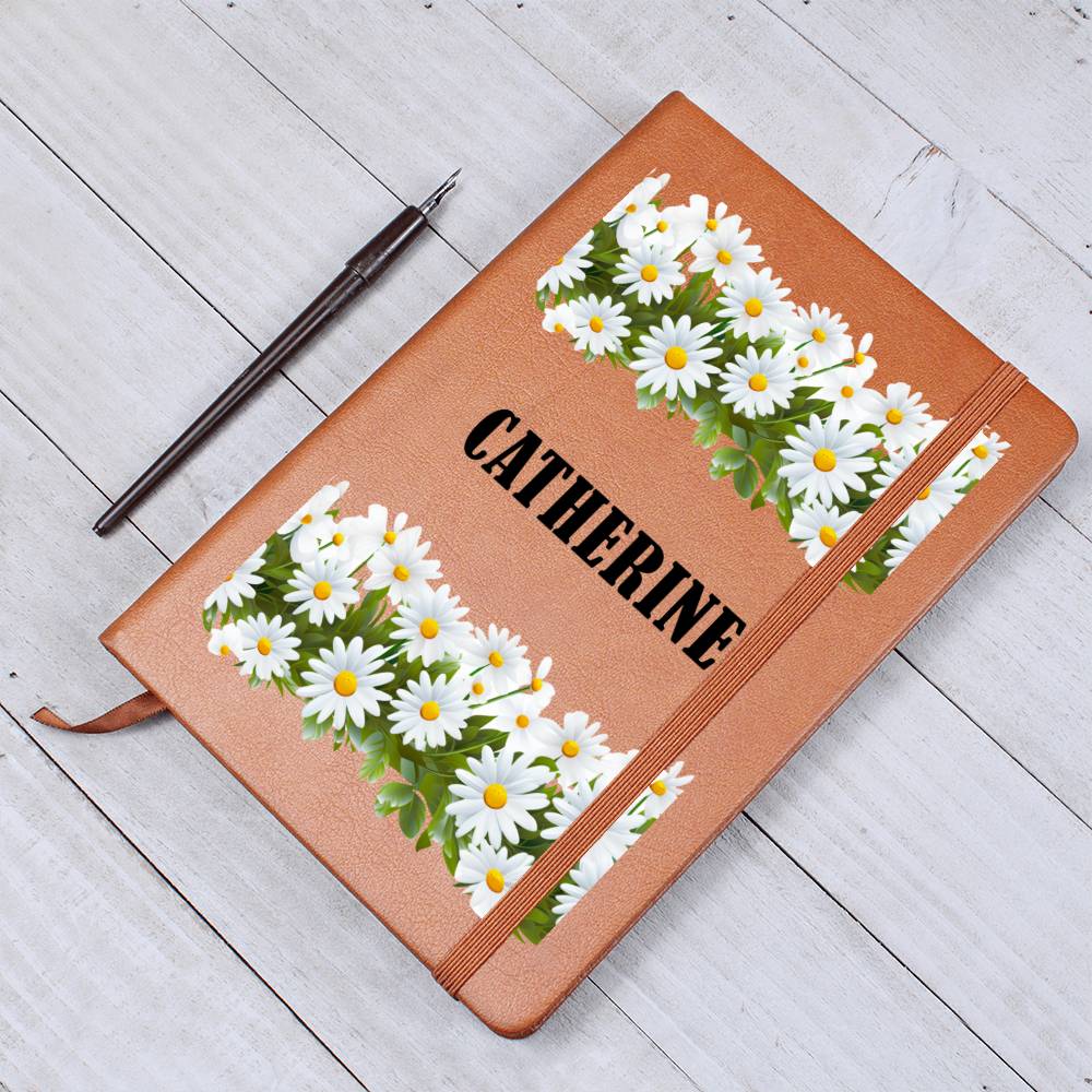 Catherine (Playful Daisies) - Vegan Leather Journal