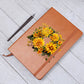 Floral Flower Wreath 044 - Vegan Leather Journal