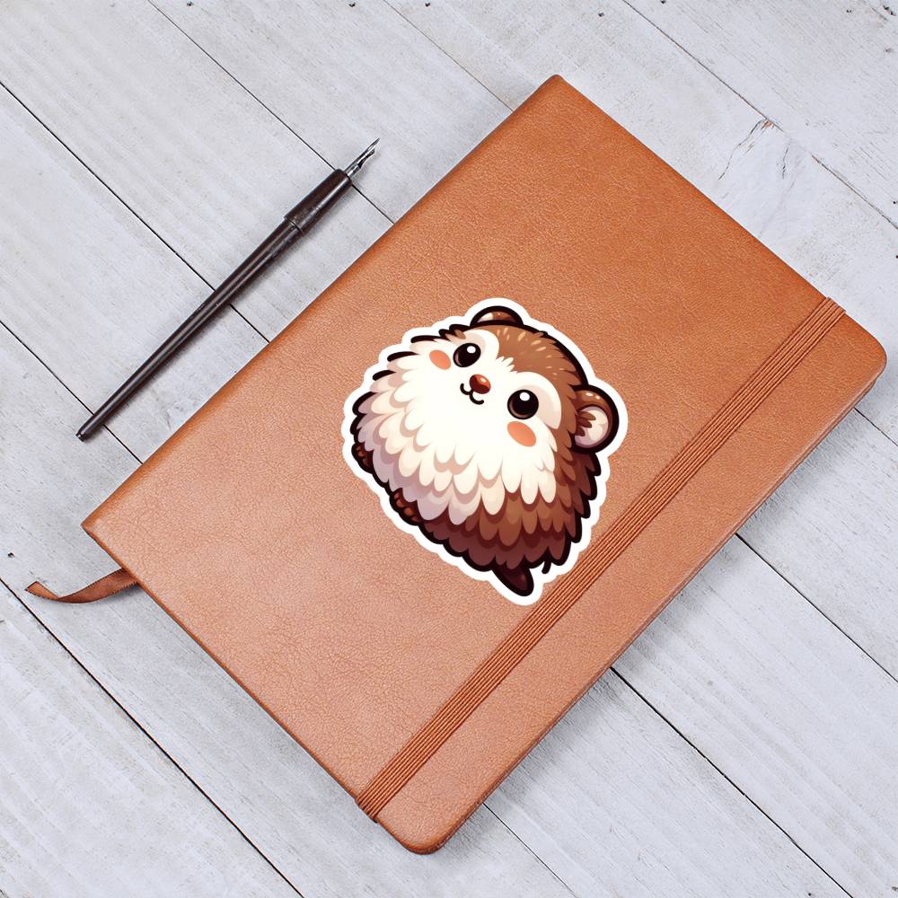 Cute Lemming sticker 84 - Vegan Leather Journal