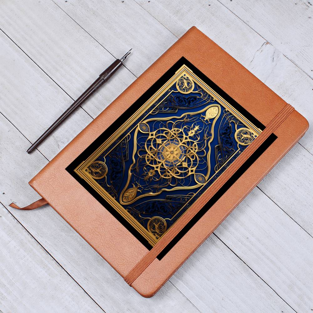 Ornate Gold Cover 015 - Vegan Leather Journal