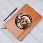 Dog Stained Glass Christmas Design 035 - Vegan Leather Journal