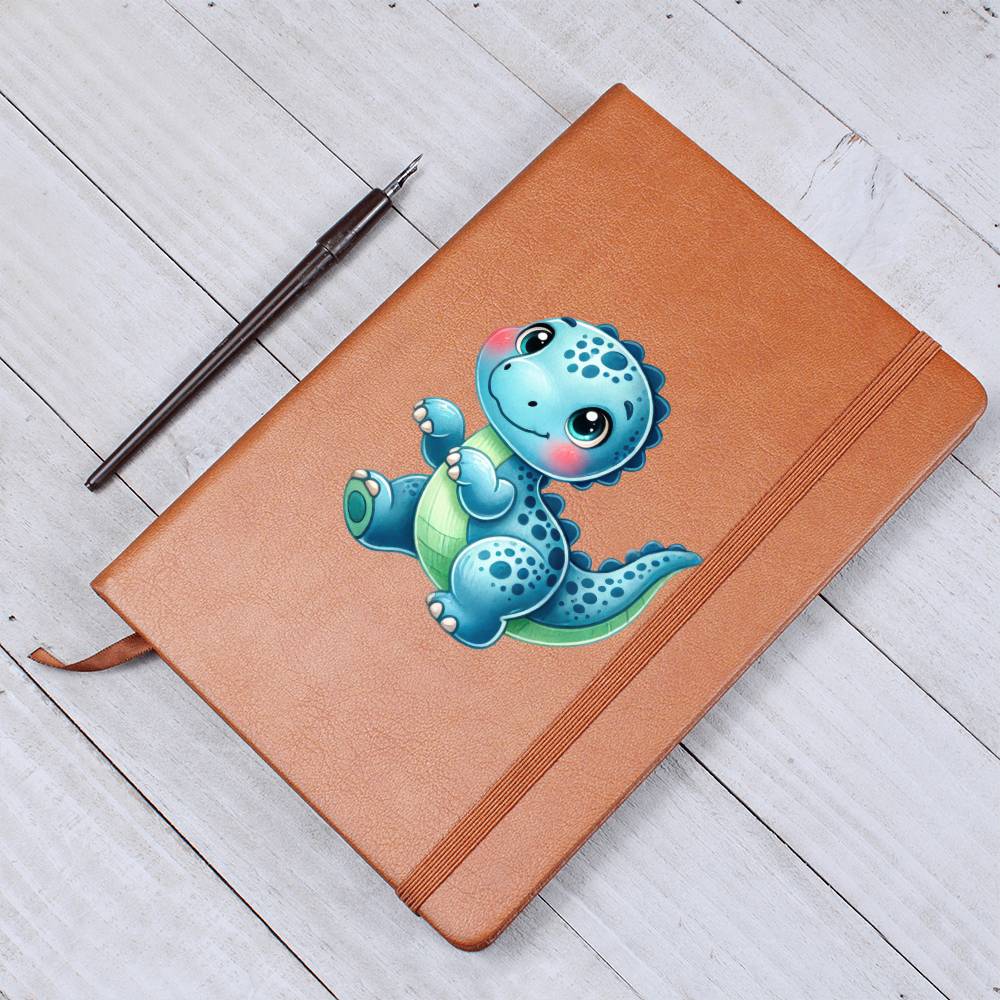 Colorful Baby Dinosaur 067 - Vegan Leather Journal