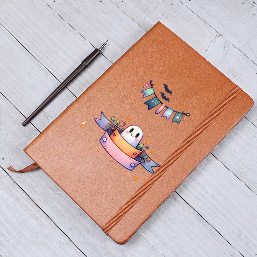 Cute Halloween Sticker 114 - Vegan Leather Journal