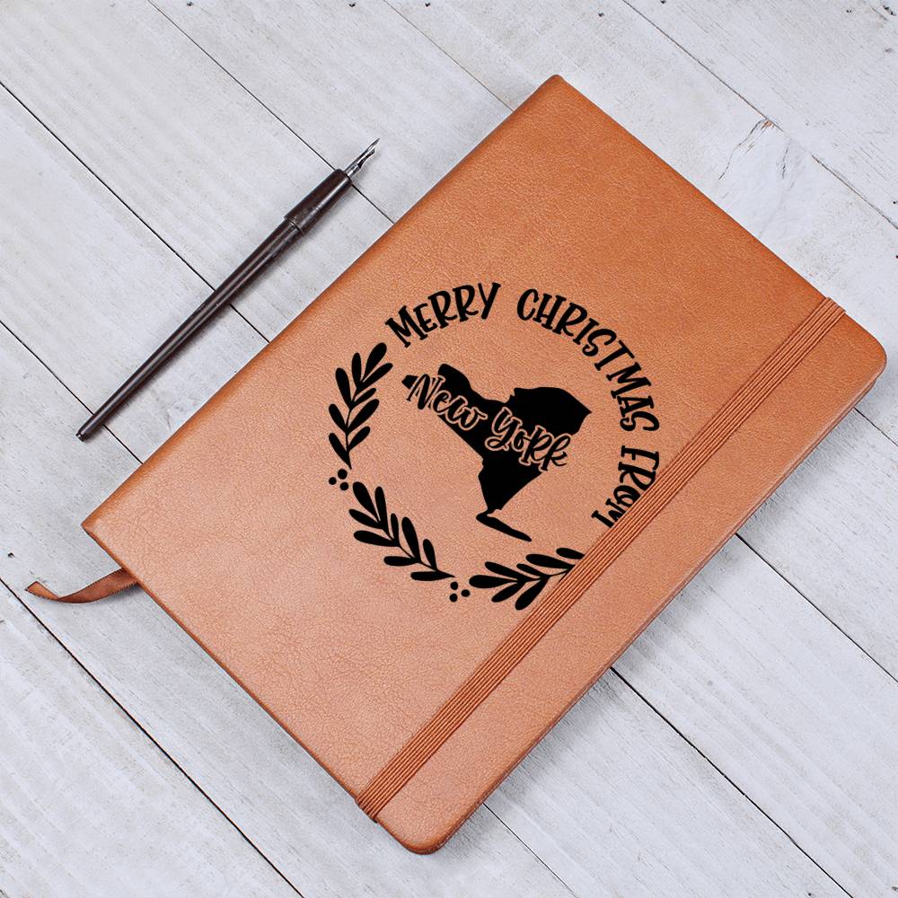 Merry Christmas From New York - Vegan Leather Journal