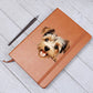 Biewer Terrier Peeking - Vegan Leather Journal