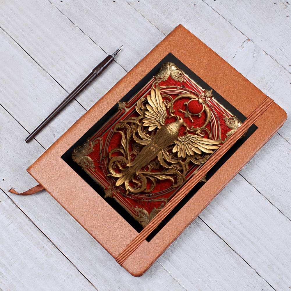 Ornate Gold Cover 074 - Vegan Leather Journal