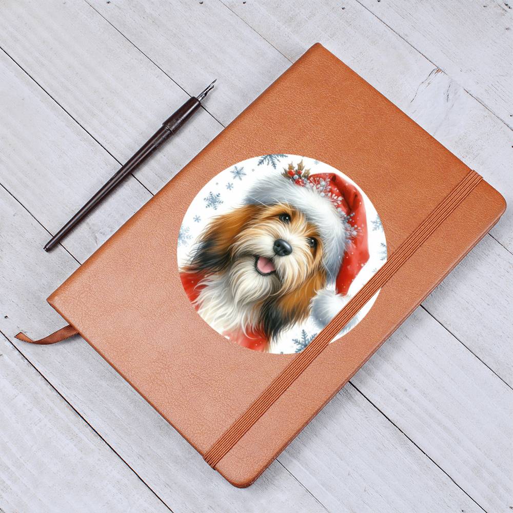 Christmas Dog - Petit Basset Griffon Vendeen - Vegan Leather Journal