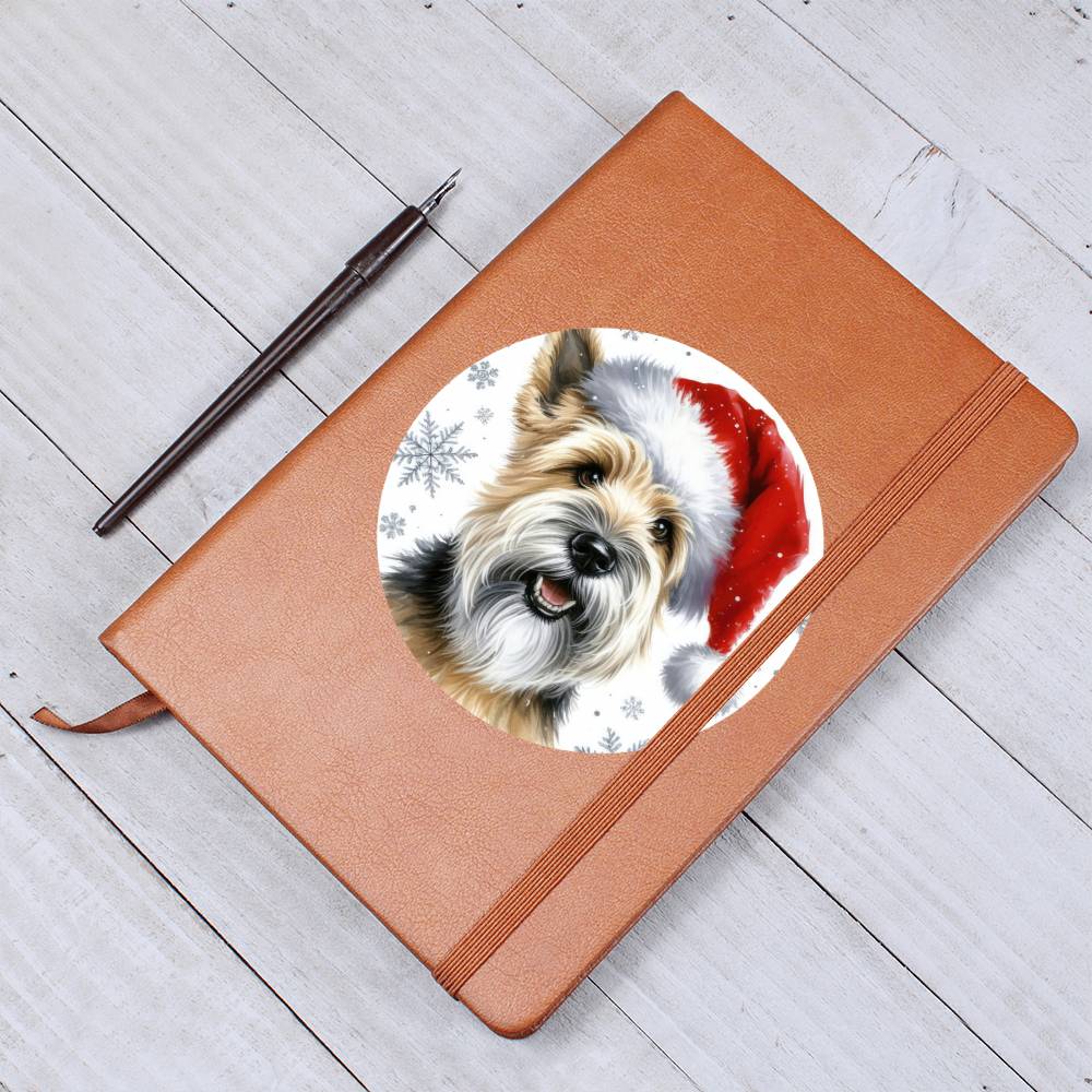 Christmas Dog - Glen of Imaal Terrier - Vegan Leather Journal