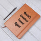 World's Greatest Travel Agent v1 - Vegan Leather Journal
