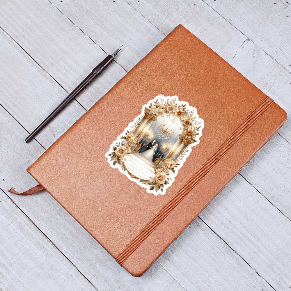 Luxury Wedding Decor Sticker 032 - Vegan Leather Journal