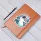 Cute Dolphin sticker 39 - Vegan Leather Journal