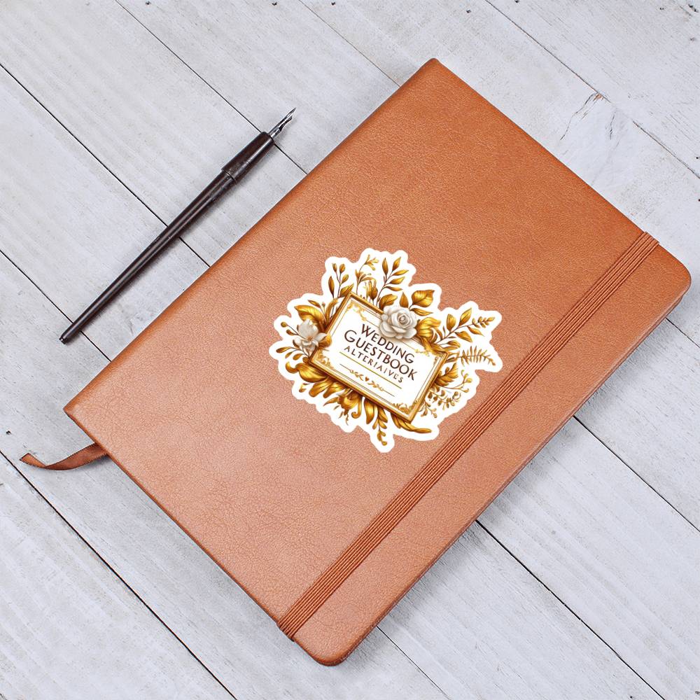 Luxury Wedding Decor Sticker 070 - Vegan Leather Journal