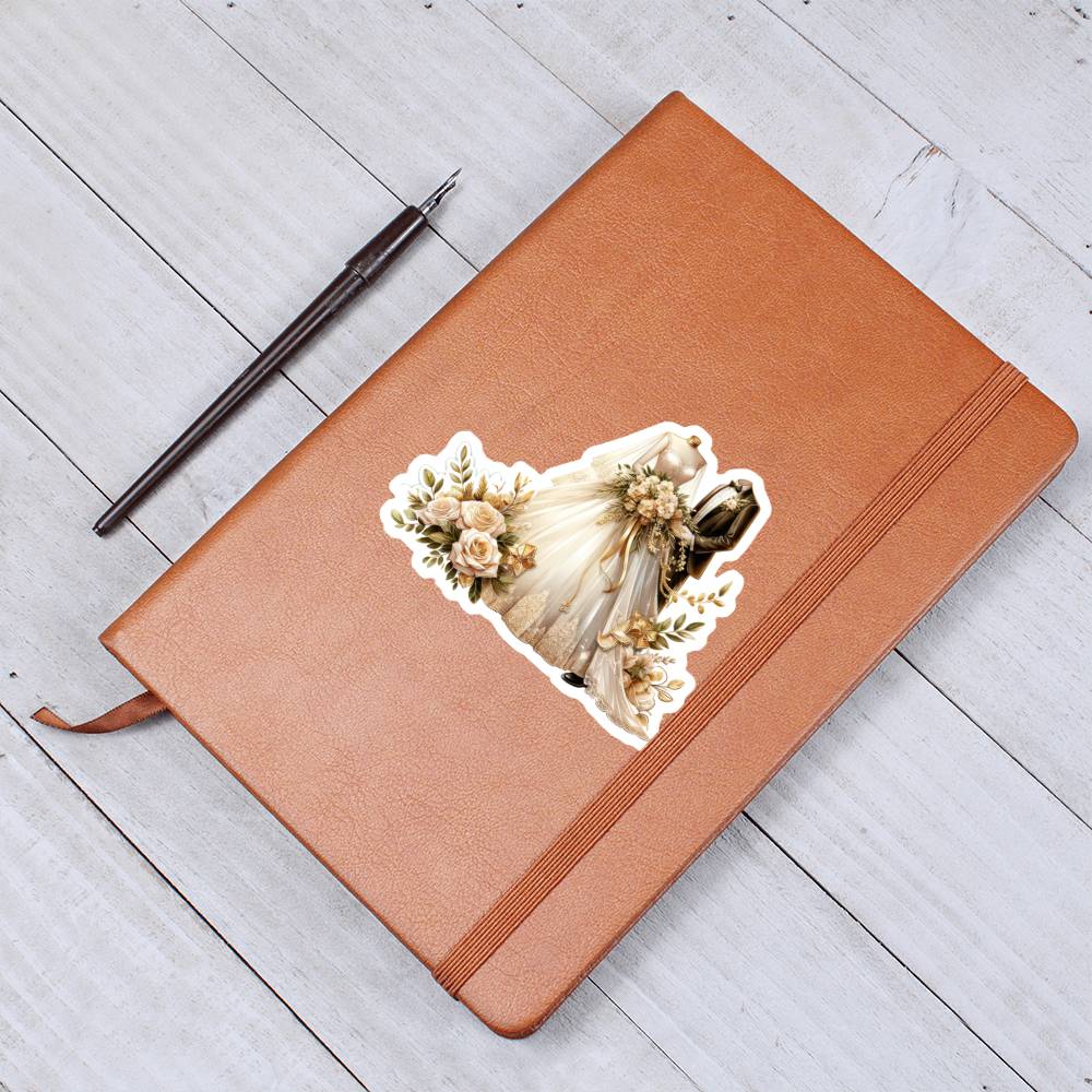 Luxury Wedding Decor Sticker 036 - Vegan Leather Journal