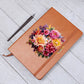 Floral Flower Wreath 043 - Vegan Leather Journal