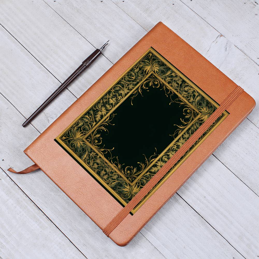 Ornate Gold Cover 120 - Vegan Leather Journal