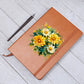 Floral Flower Wreath 037 - Vegan Leather Journal