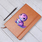 Colorful Baby Dinosaur 069 - Vegan Leather Journal
