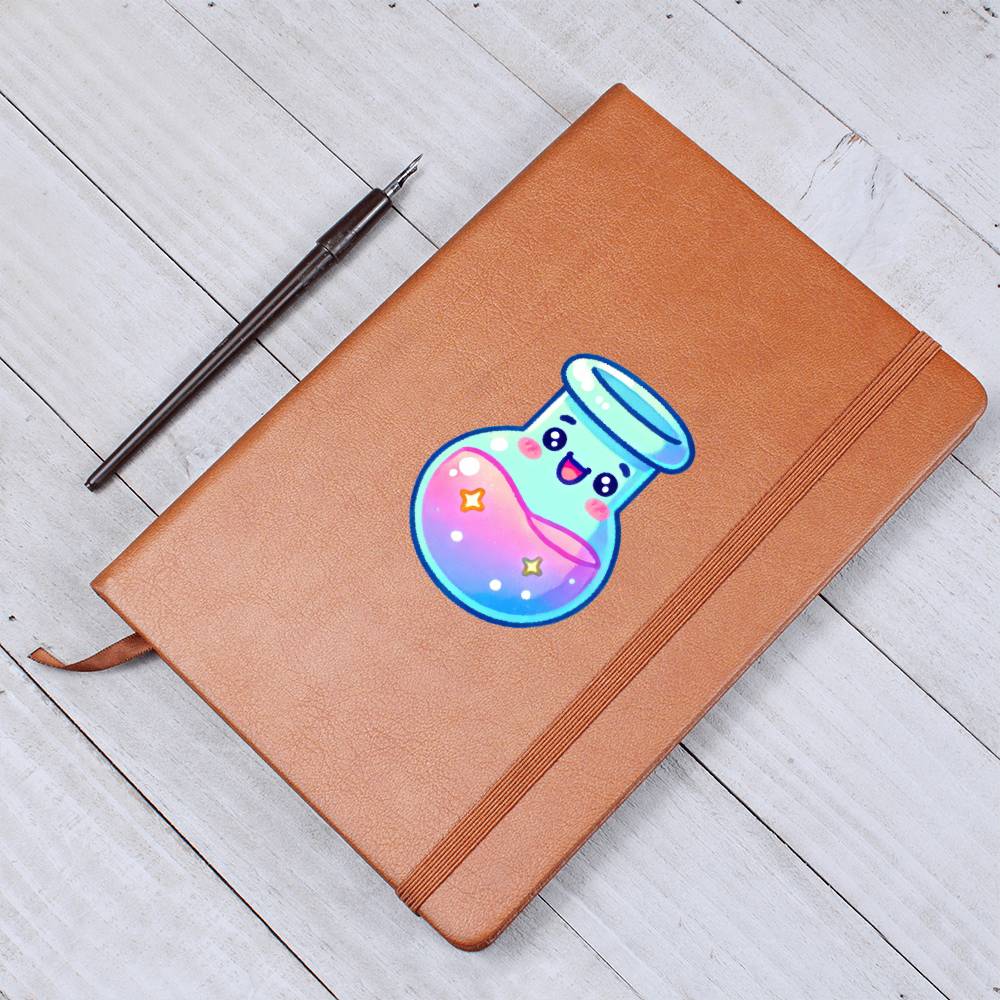 Cute Back to School Sticker 076 - Vegan Leather Journal