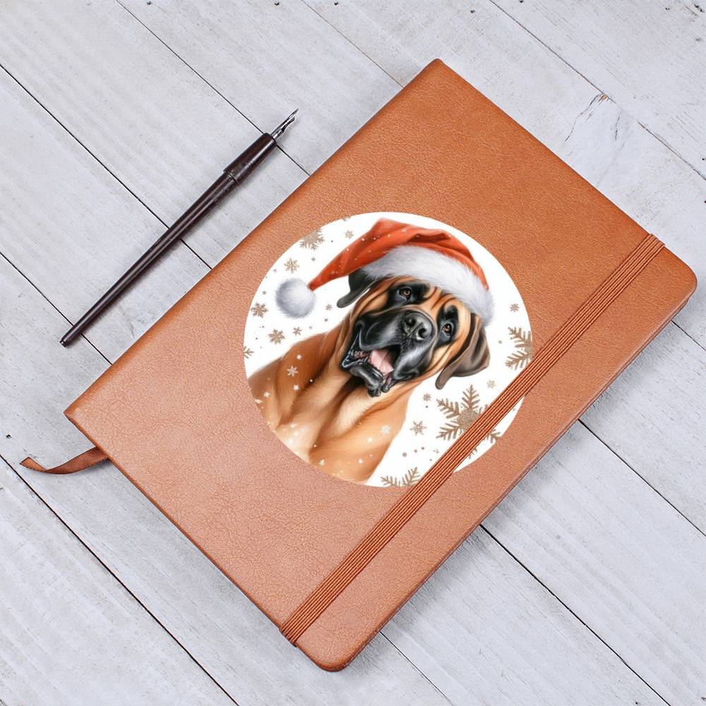 Christmas Dog - Boerboel - Vegan Leather Journal