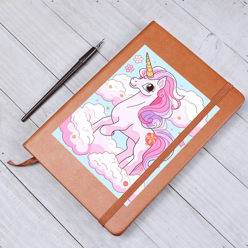Cute Unicorn 013 - Vegan Leather Journal