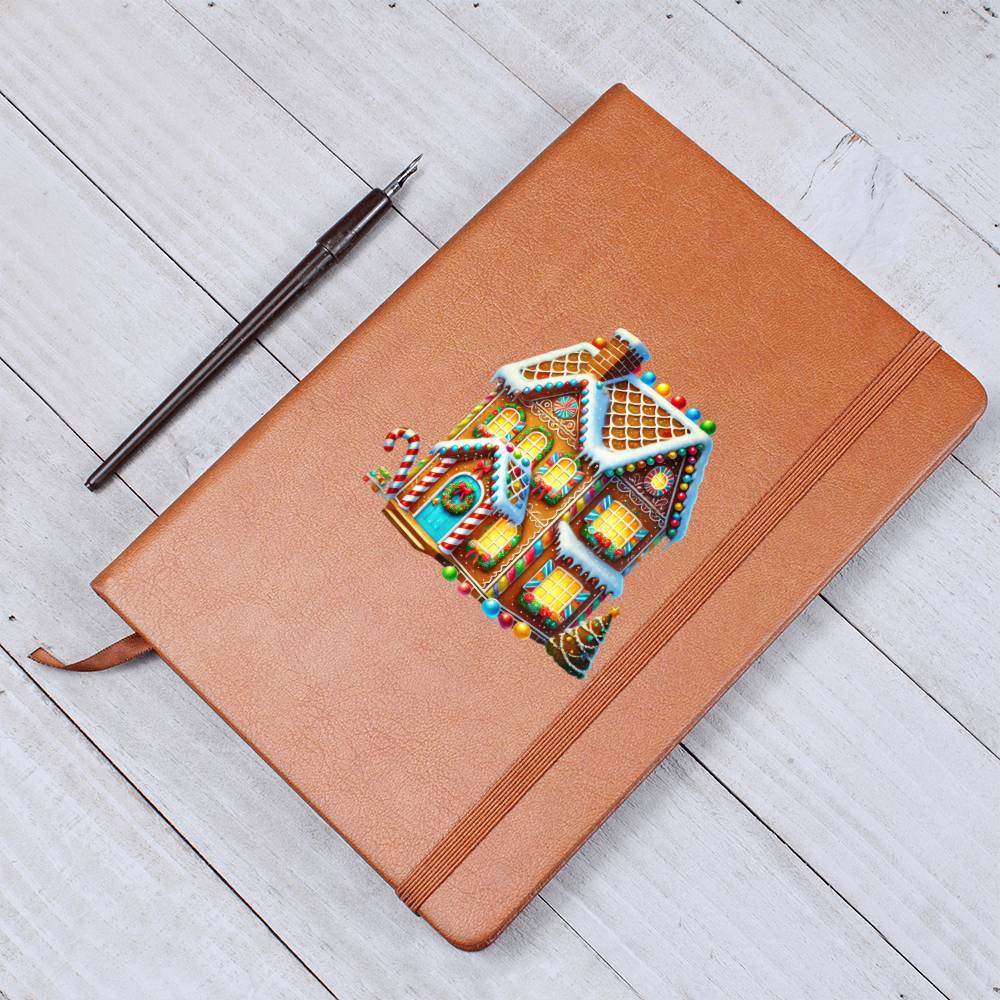 Christmas Gingerbread House 006 - Vegan Leather Journal