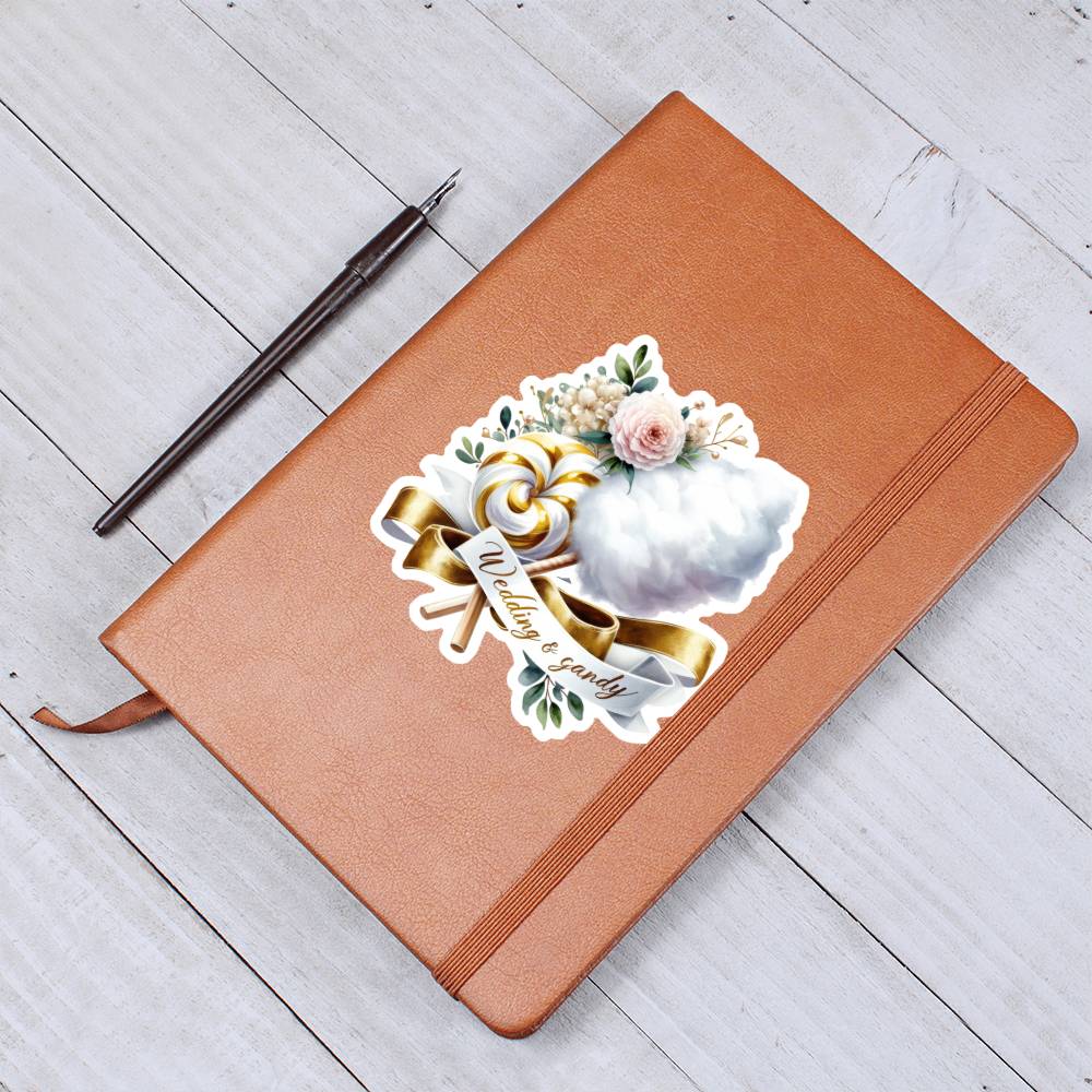 Luxury Wedding Decor Sticker 055 - Vegan Leather Journal