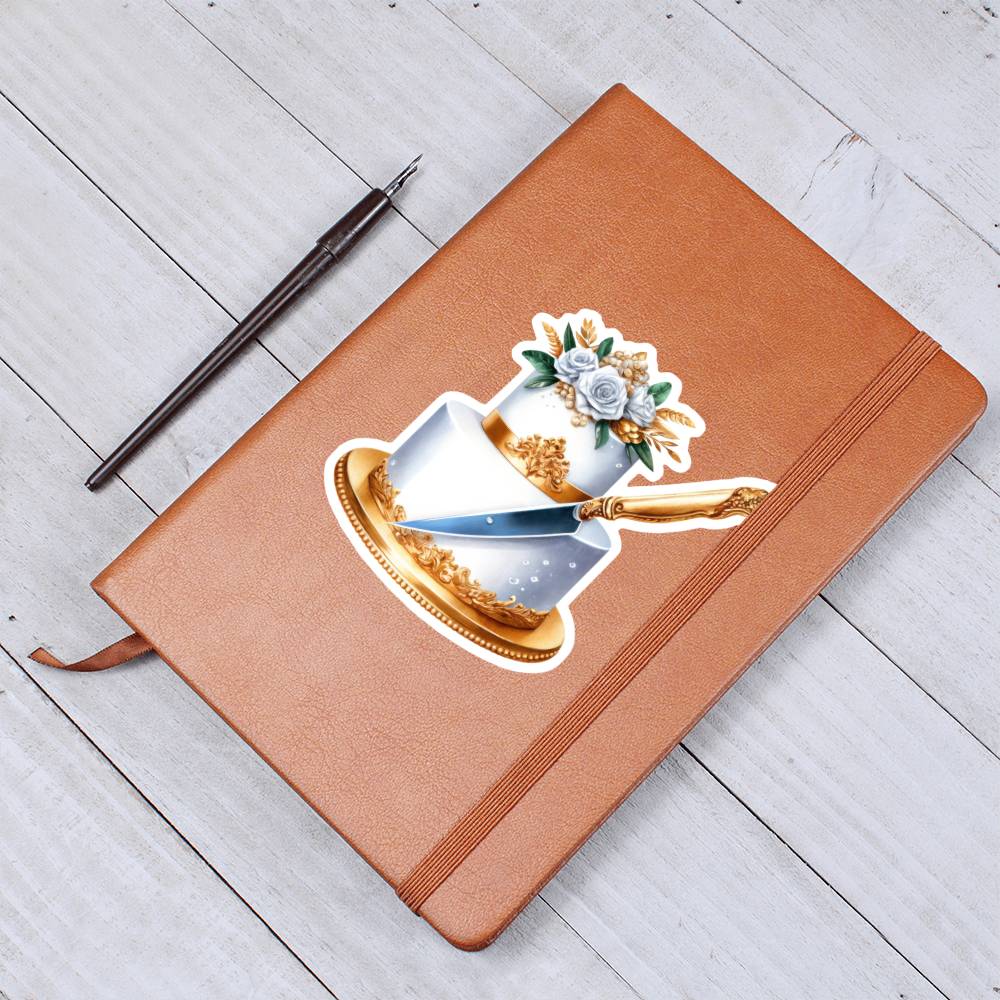 Luxury Wedding Decor Sticker 082 - Vegan Leather Journal
