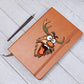 Funny Reindeer Face 10 - Vegan Leather Journal