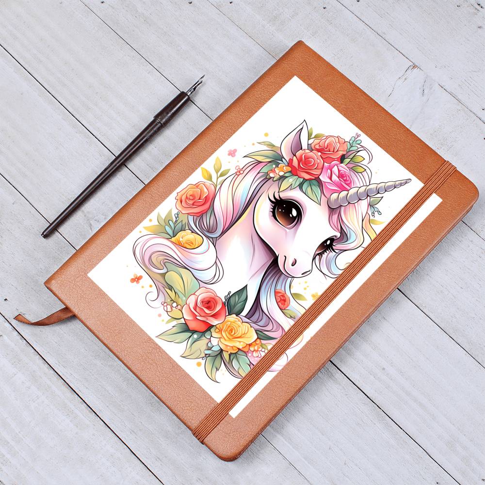 Cute Unicorn 018 - Vegan Leather Journal