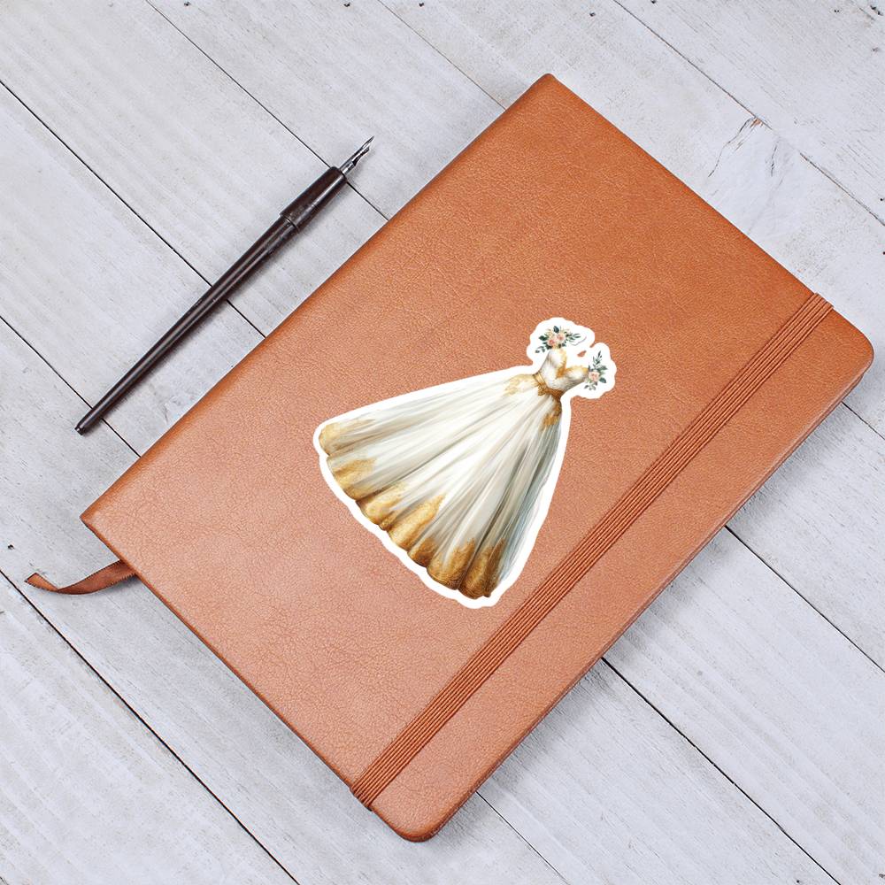 Luxury Wedding Decor Sticker 006 - Vegan Leather Journal