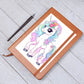 Cute Unicorn 096 - Vegan Leather Journal
