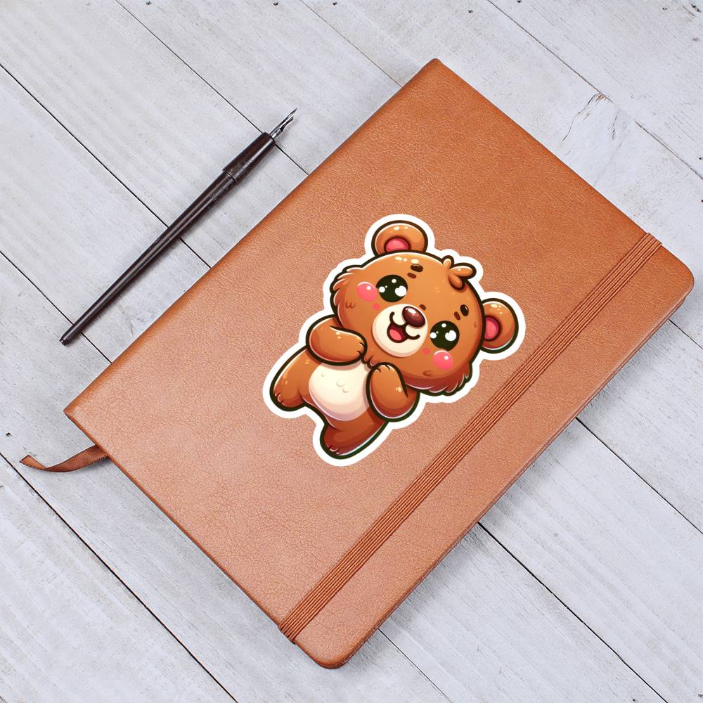 Cute Bear sticker 09 - Vegan Leather Journal