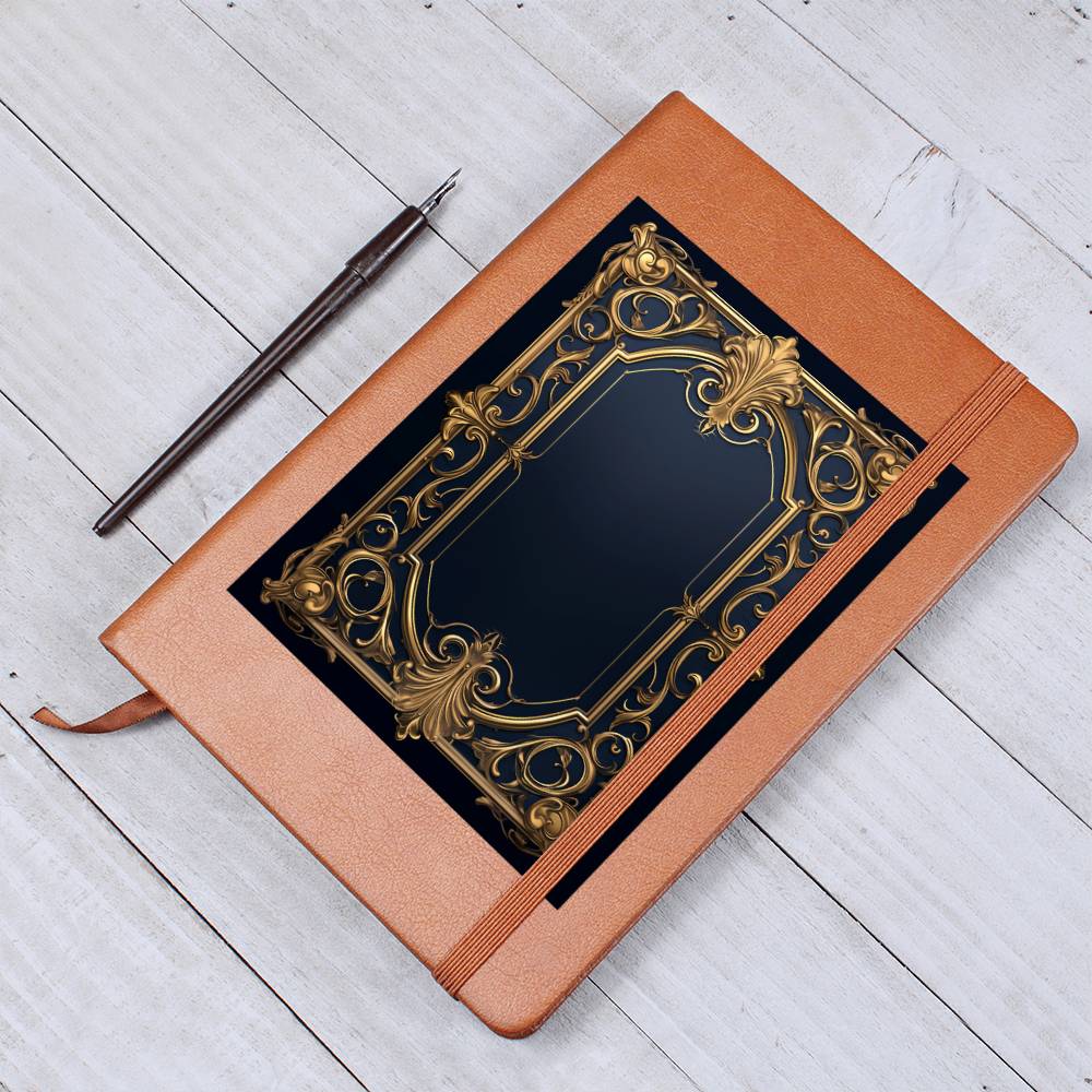 Ornate Gold Cover 013 - Vegan Leather Journal