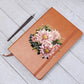 Floral Flower Wreath 090 - Vegan Leather Journal