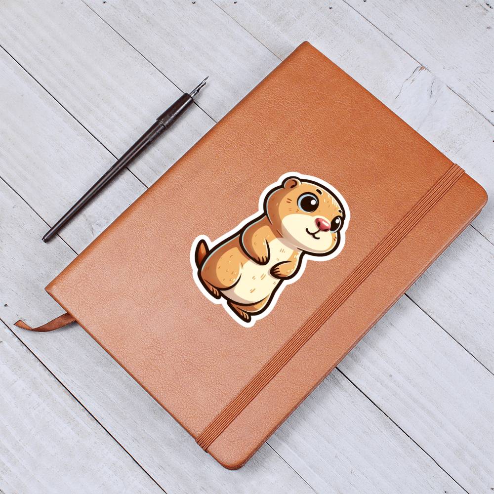 Cute Prairie dog sticker 131 - Vegan Leather Journal