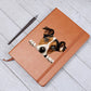 Smooth Fox Terrier Peeking - Vegan Leather Journal