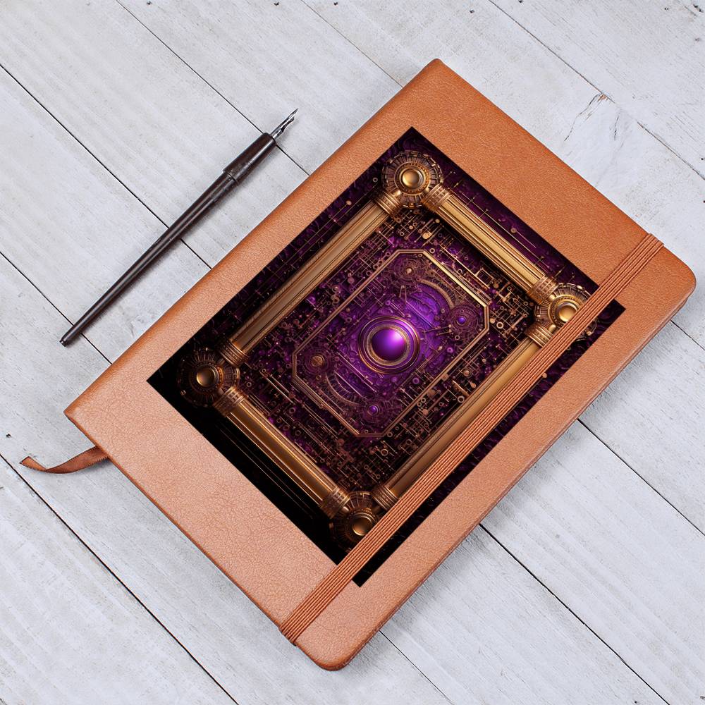 Ornate Gold Cover 028 - Vegan Leather Journal