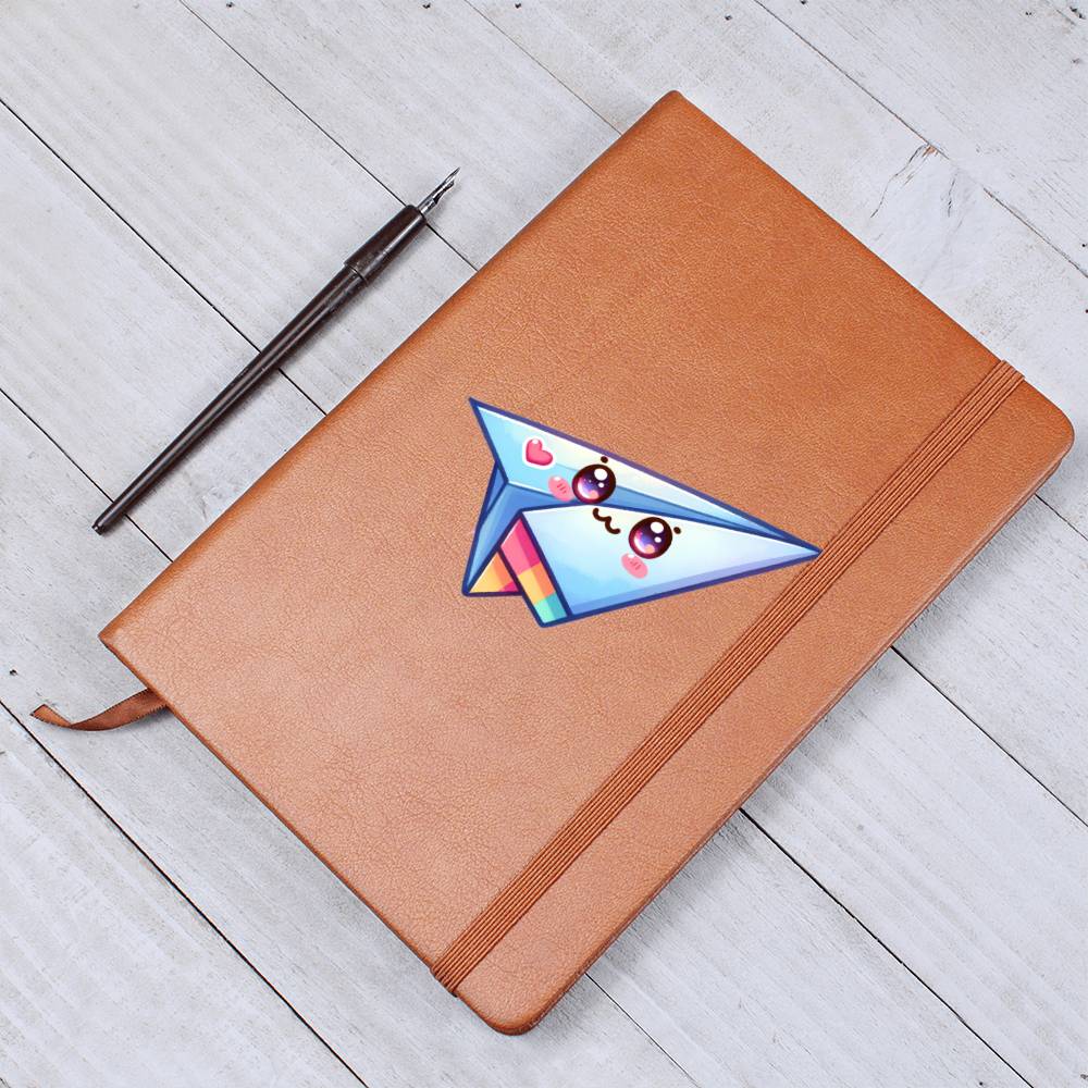 Cute Back to School Sticker 045 - Vegan Leather Journal