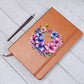 Floral Flower Wreath 034 - Vegan Leather Journal