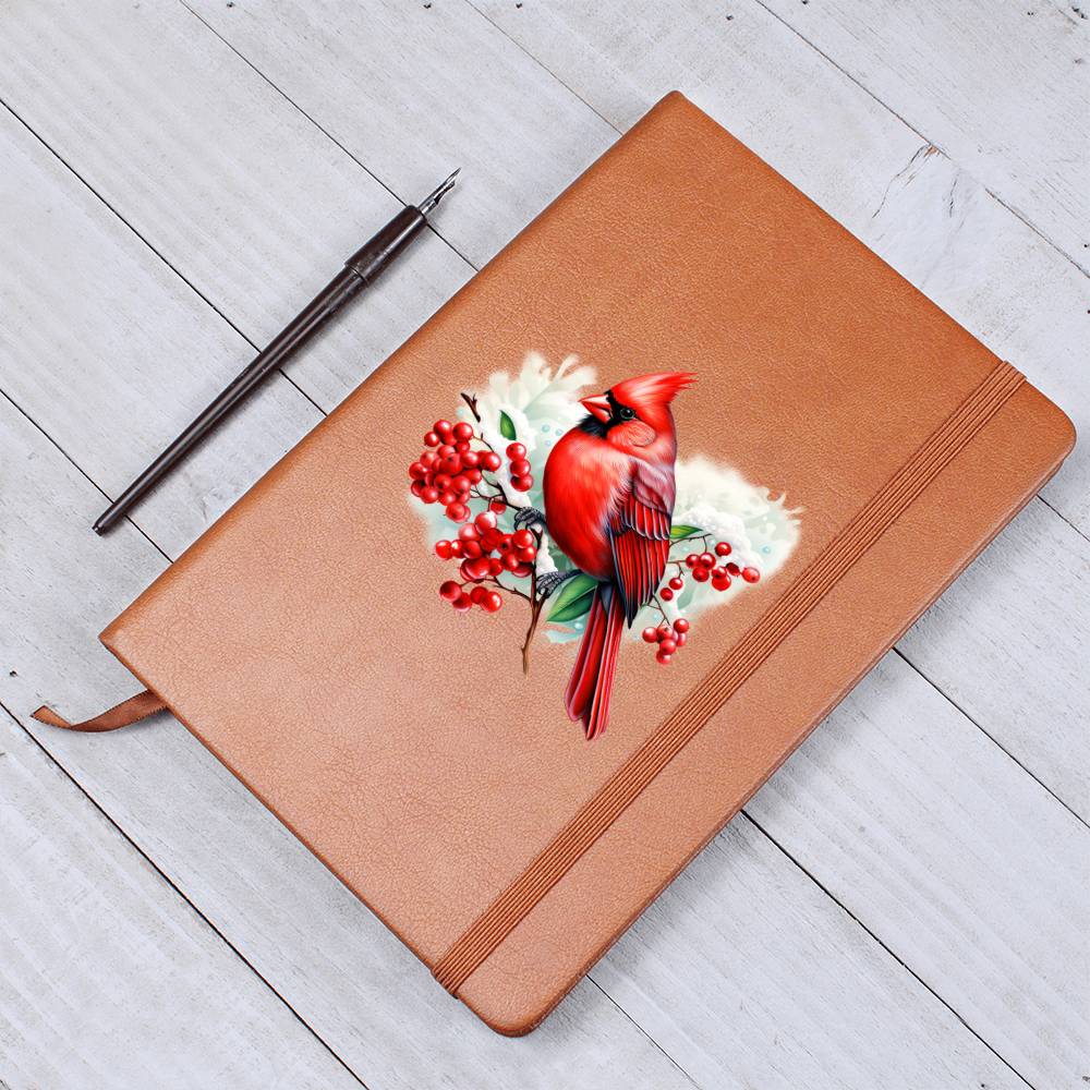 Christmas Cardinal 008 - Vegan Leather Journal