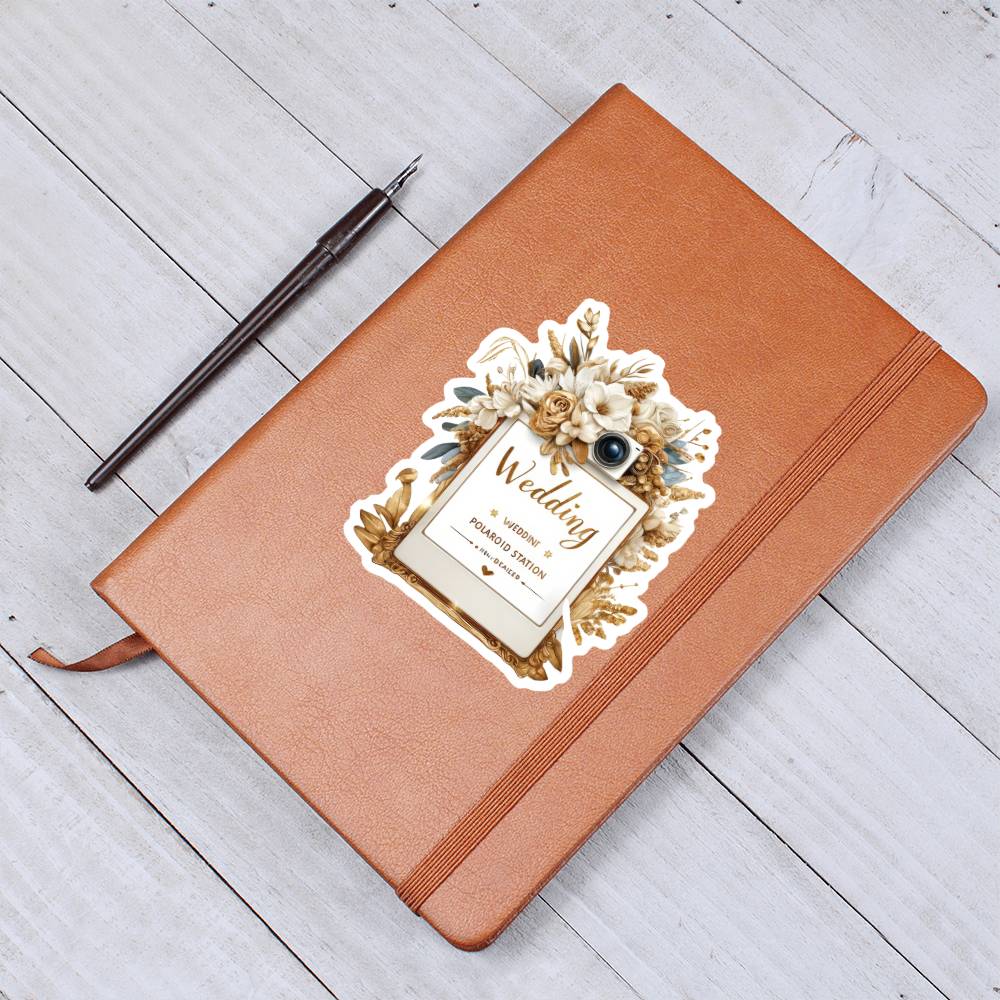 Luxury Wedding Decor Sticker 072 - Vegan Leather Journal