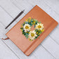 Floral Flower Wreath 039 - Vegan Leather Journal